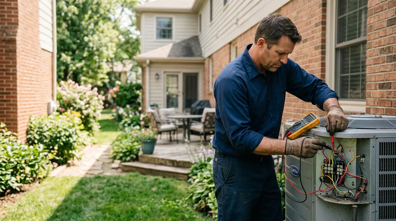 HVAC technician working near Ellendale, ND